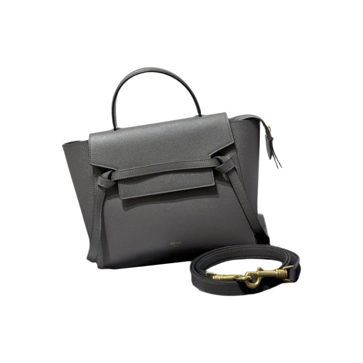 Belt leather handbag