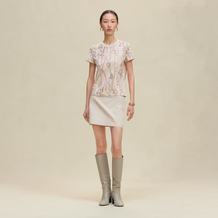 Beige Avoine "Palefroi Remix" Straight T-shirt