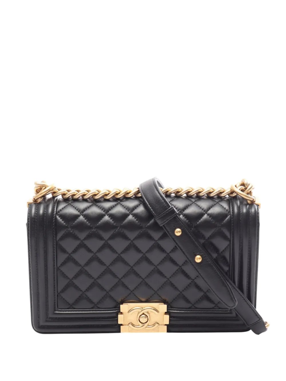 2014-2015 Old Medium Quilted Lambskin Boy Flap crossbody bag