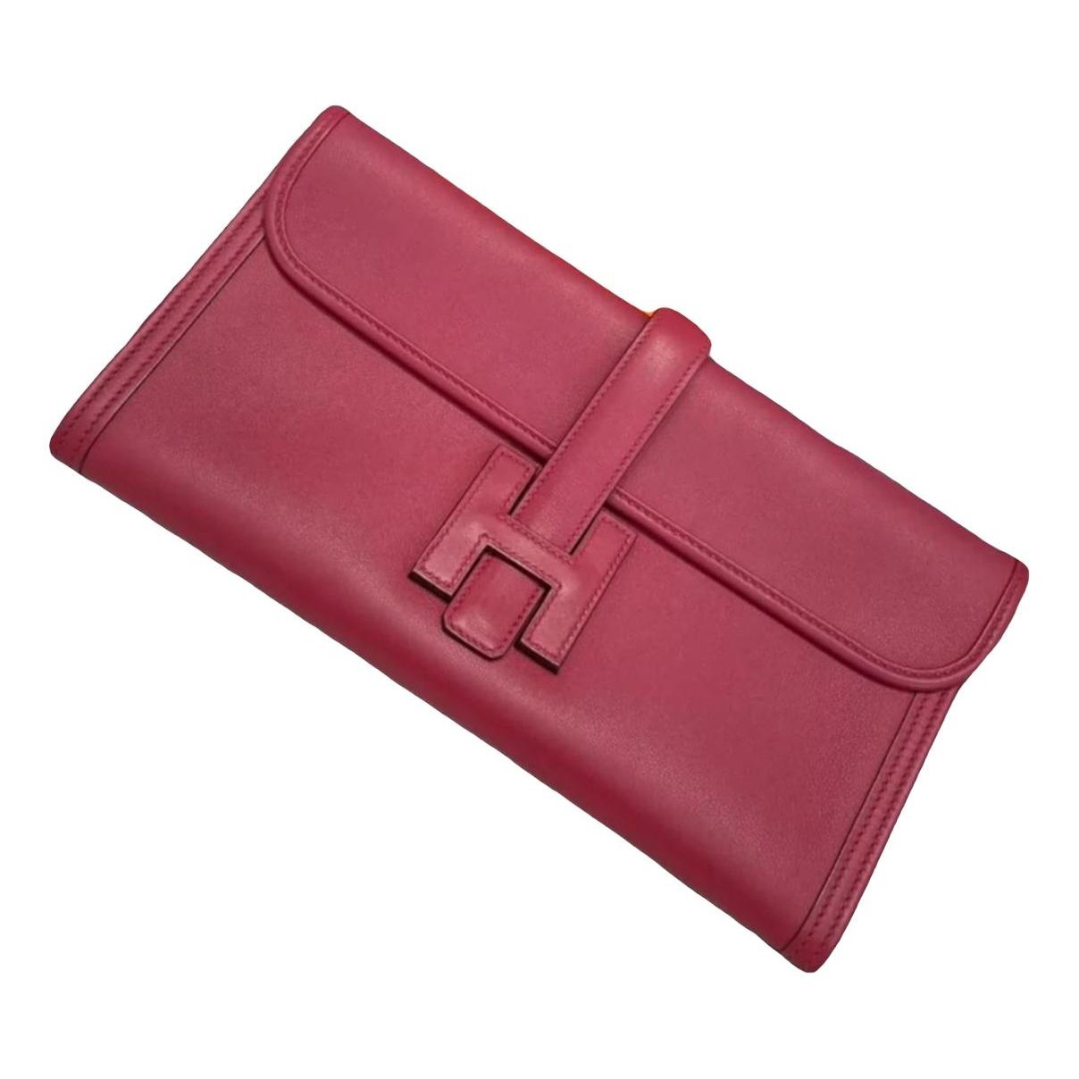 Jige leather clutch bag