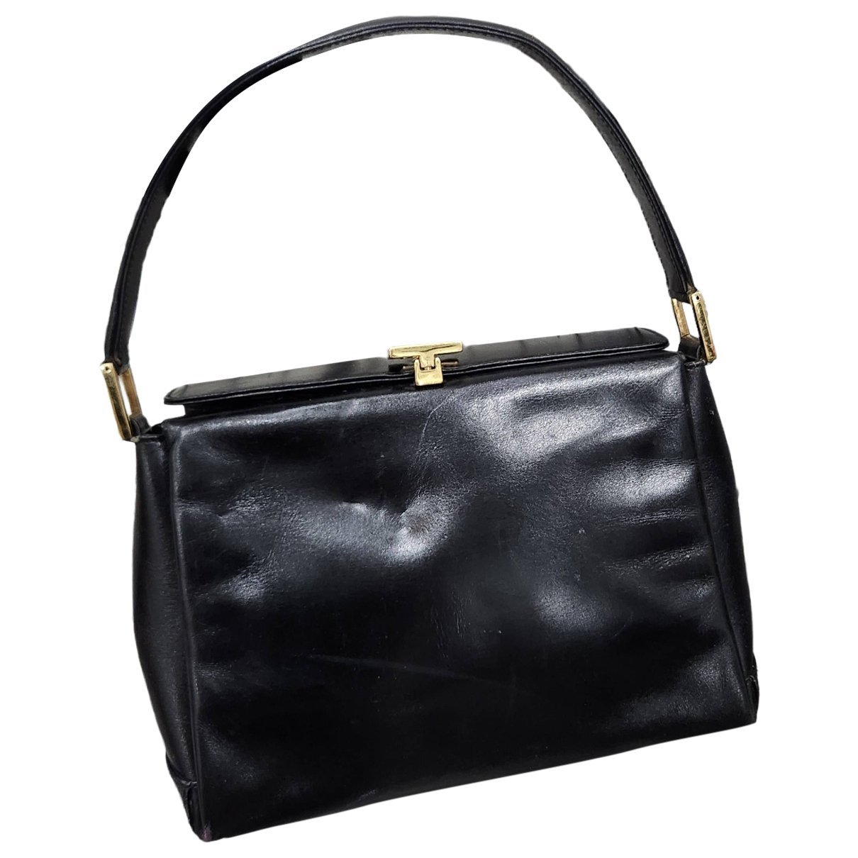 Lady Bamboo Top Handle leather handbag