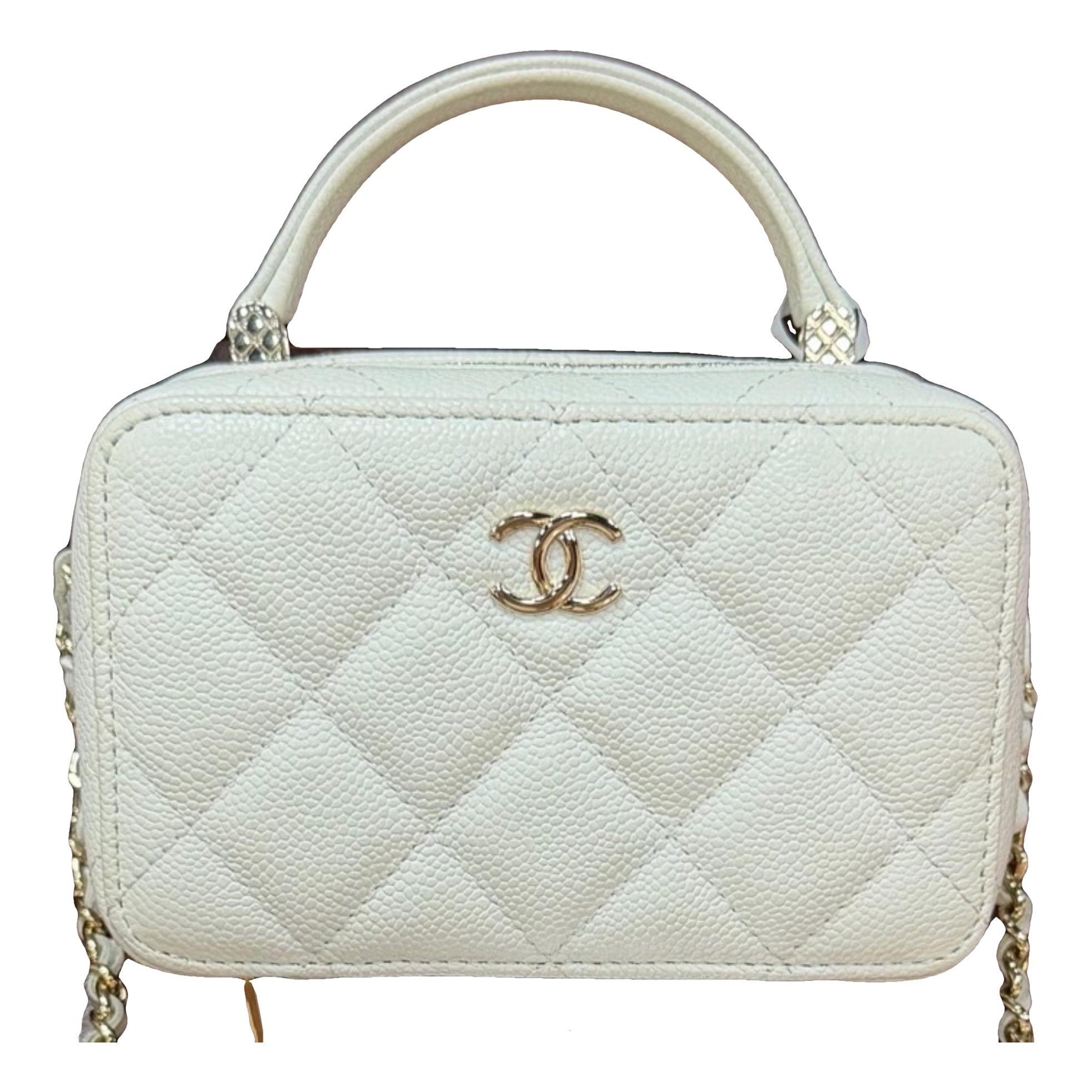 Trendy CC Bowler leather handbag