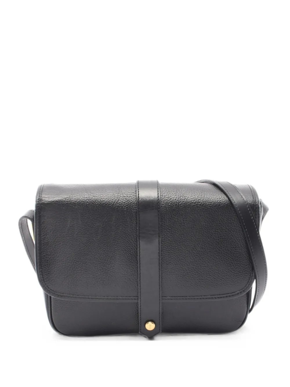 2000s logo-plaque leather shoulder bag