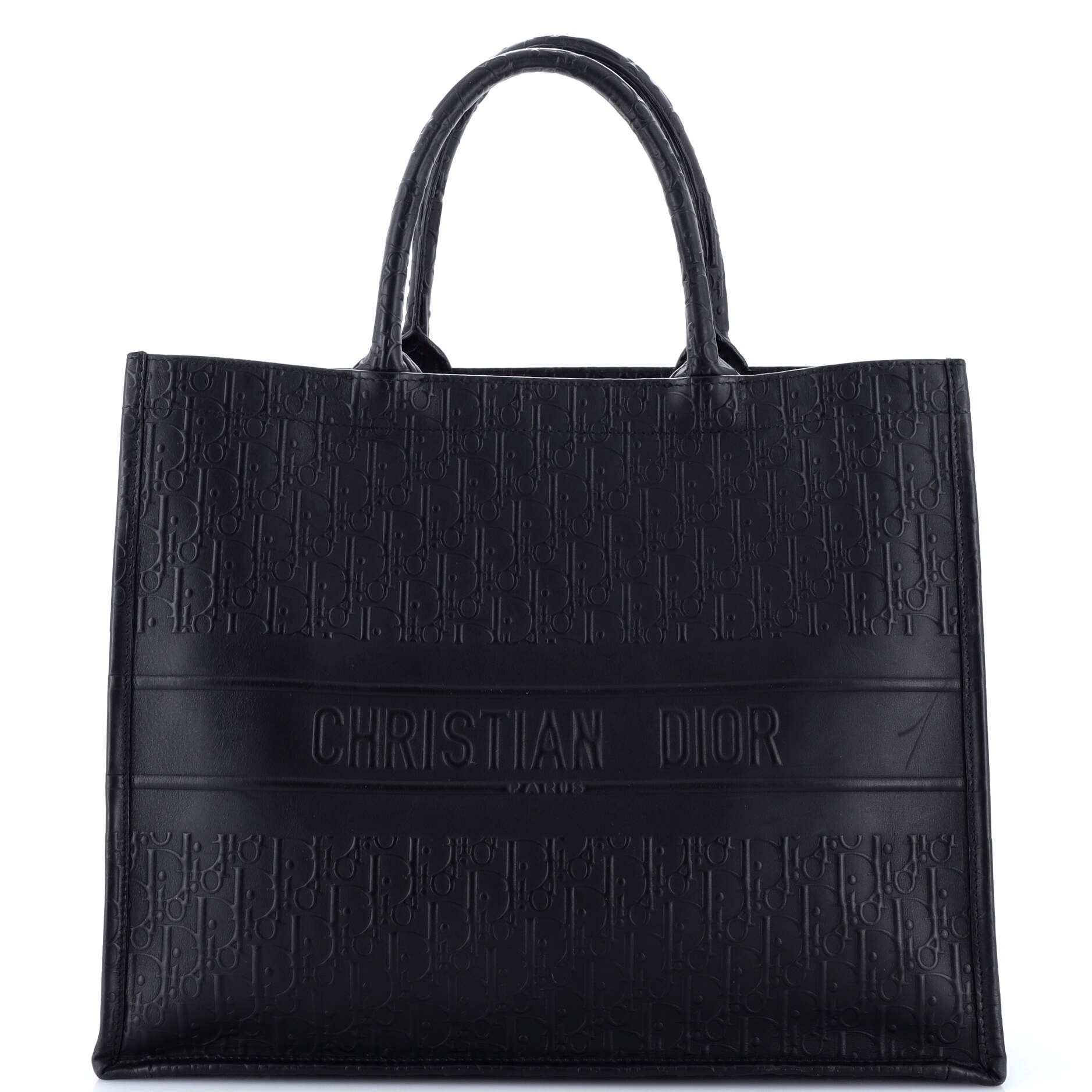 Dior Book Tote Oblique Embossed Calfskin Large
