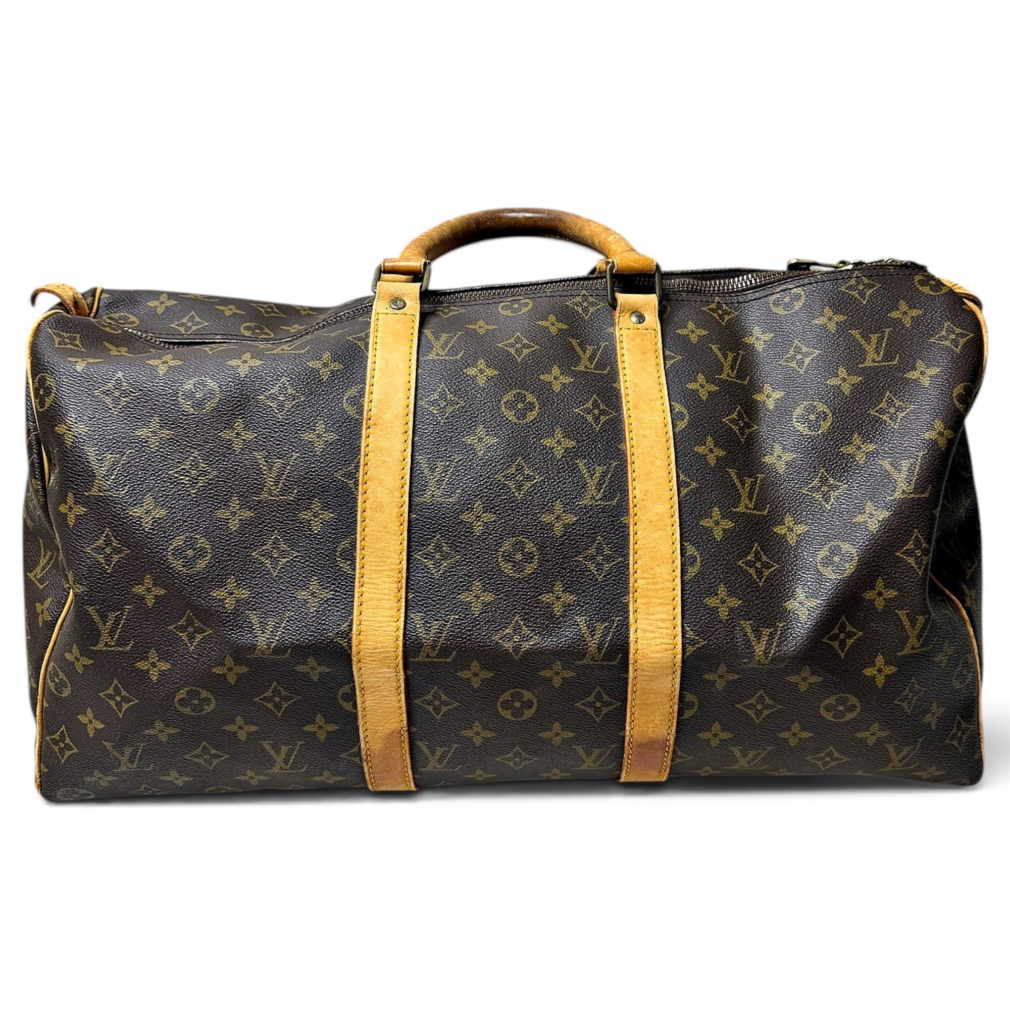 Keepall leather travel bag