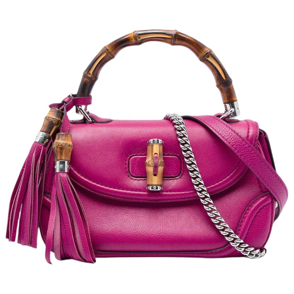 Bamboo leather handbag