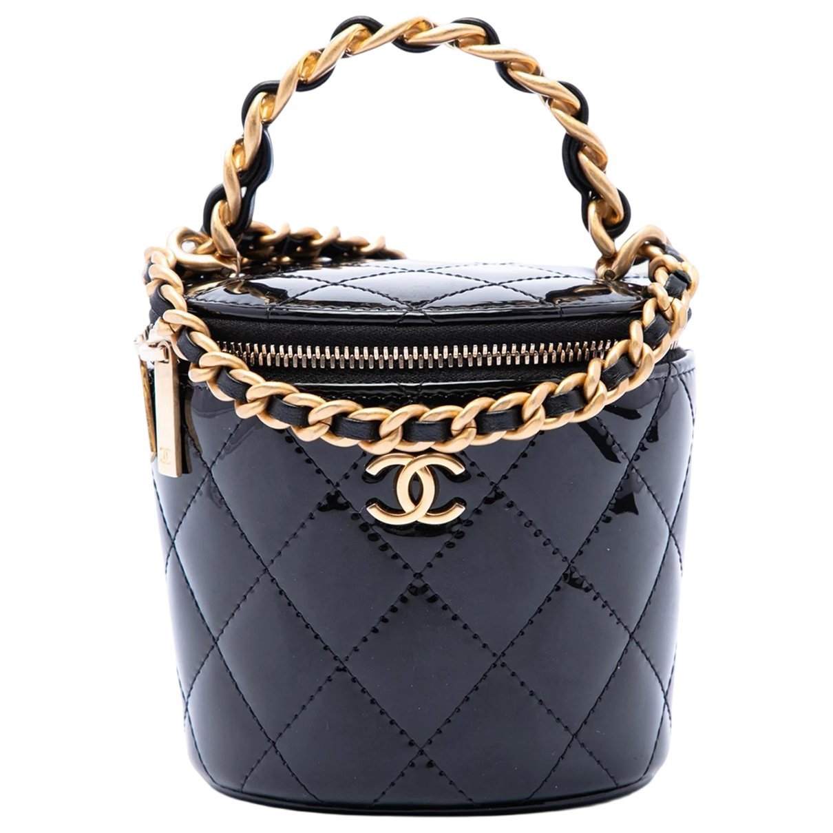 Vanity leather satchel