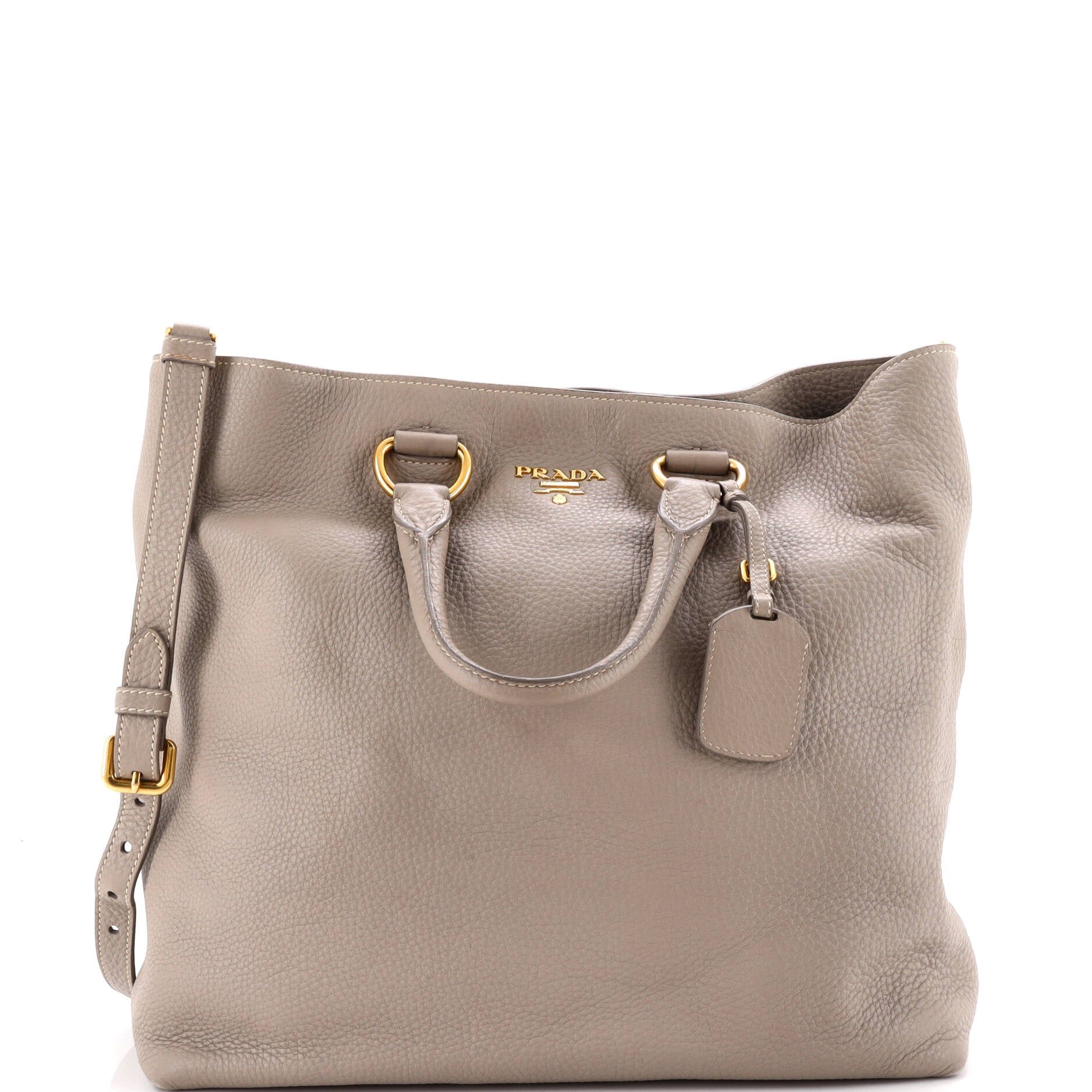 Convertible Shopper Tote Vitello Daino Large