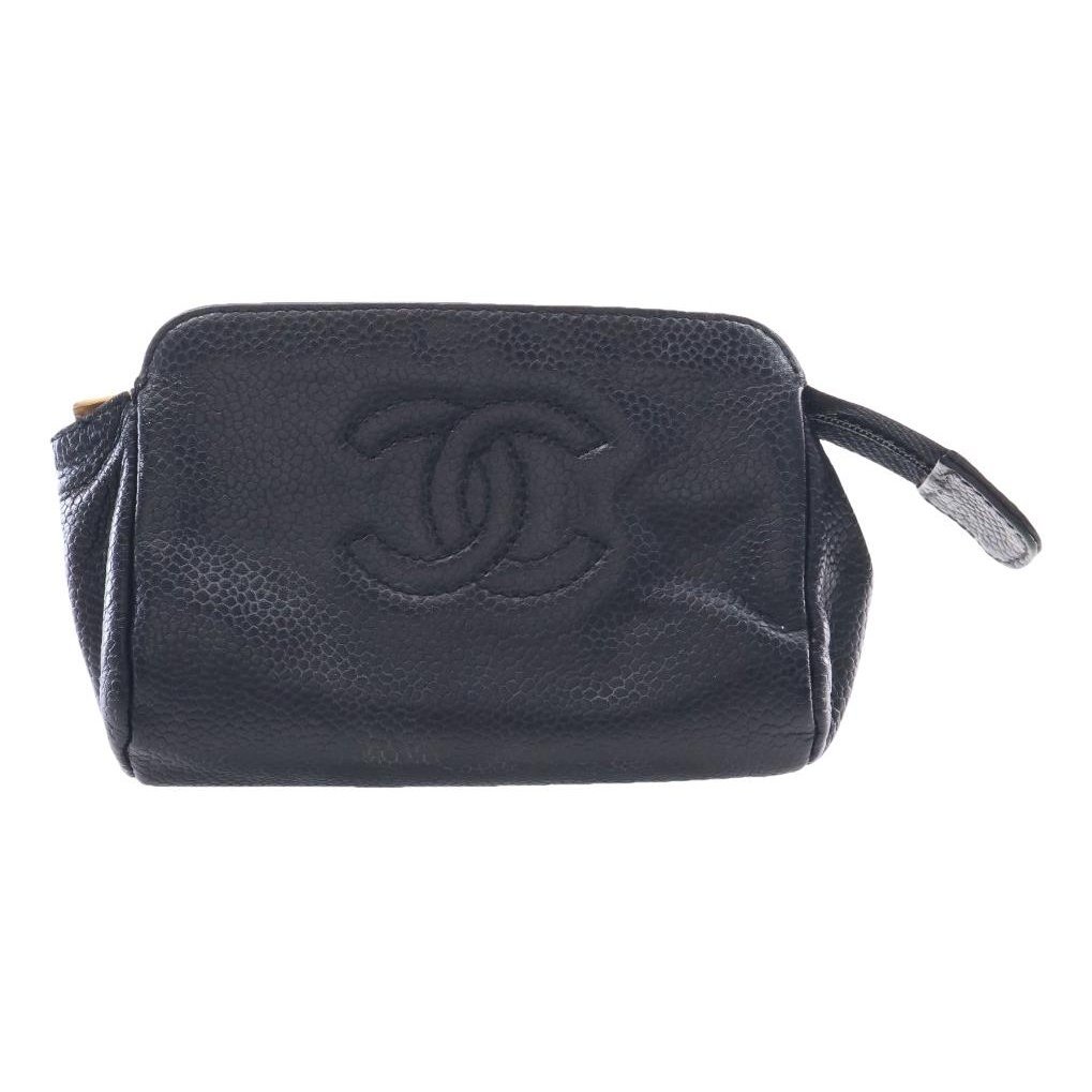 Leather clutch bag