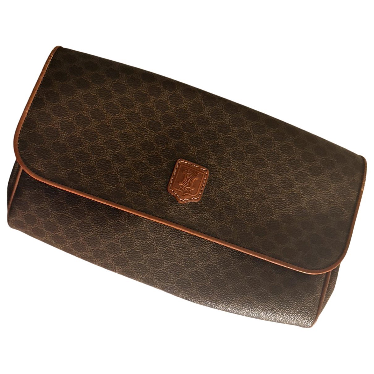 Triomphe Vintage leather clutch bag