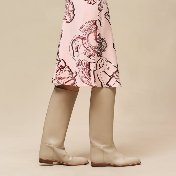 Rose Opaline "Ferronnerie Remix" Slanted Skirt