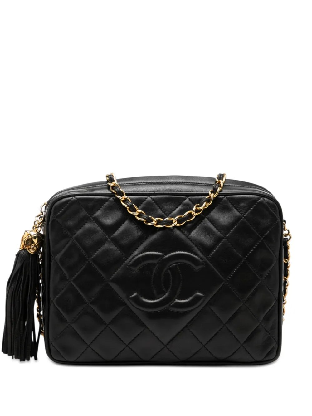 1989-1991 CC Quilted Lambskin Tassel Camera Bag crossbody bag