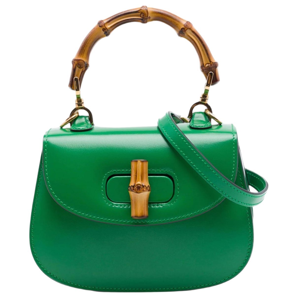 Bamboo leather handbag