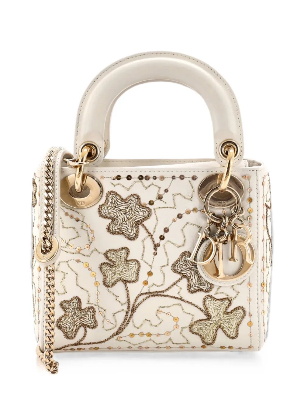 Lady Dior Chain Bag Embroidered Calfskin Mini satchel