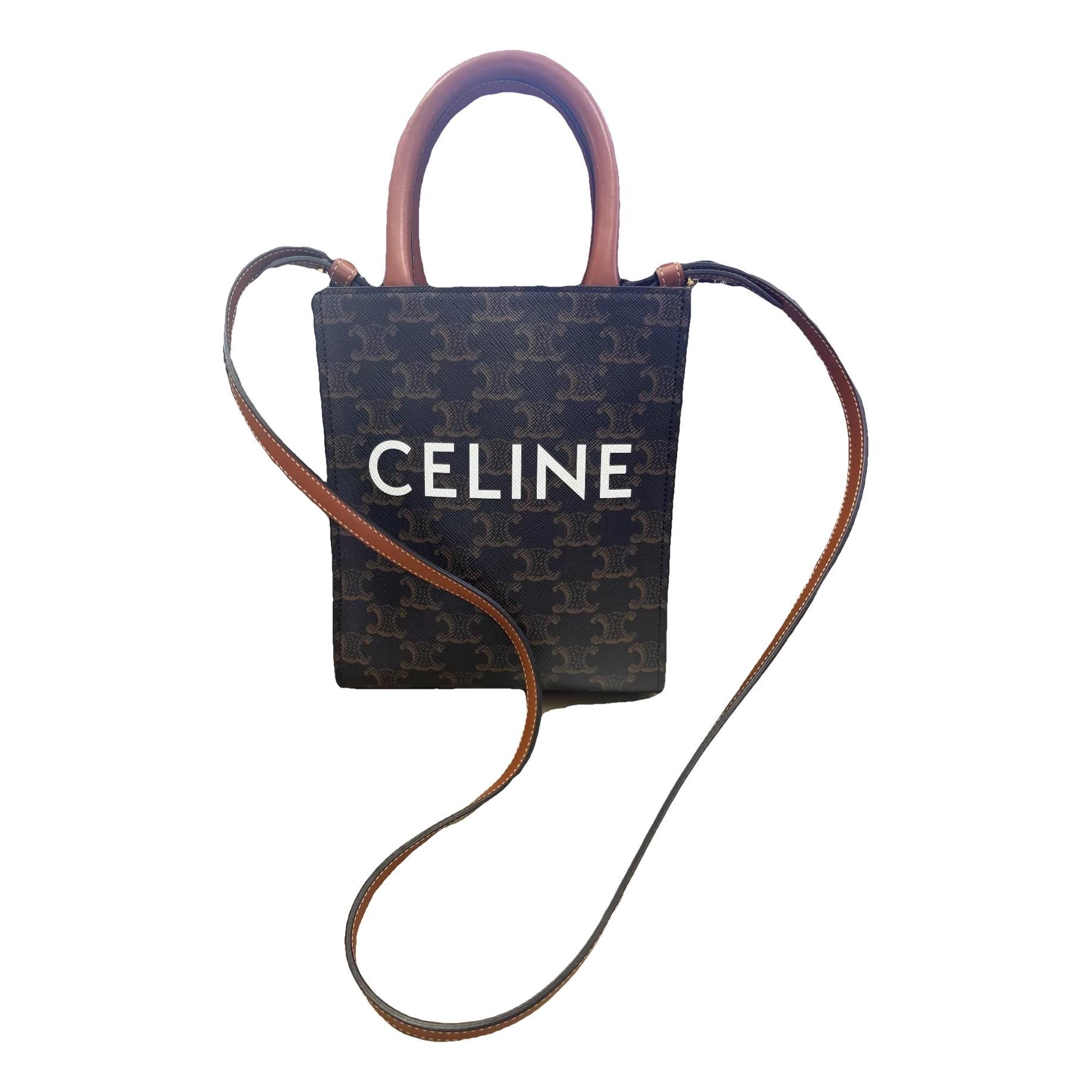 Cabas Vertical leather handbag
