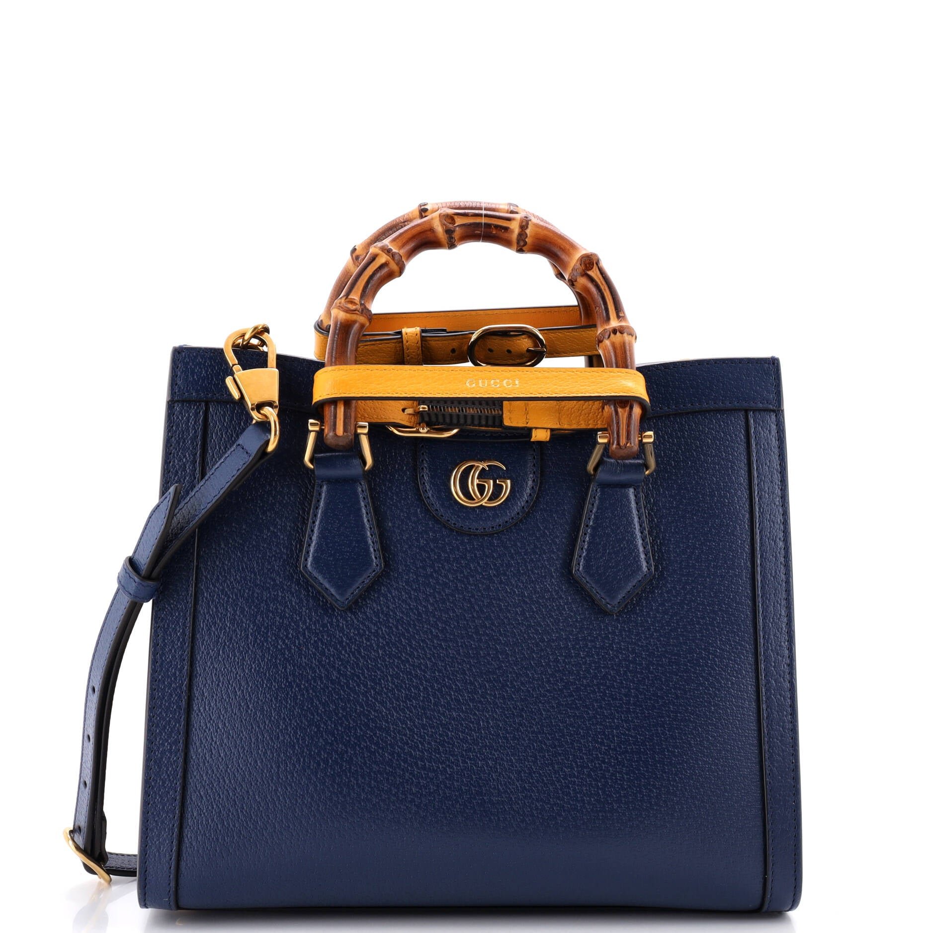 Diana NM Bamboo Handle Tote Leather Small