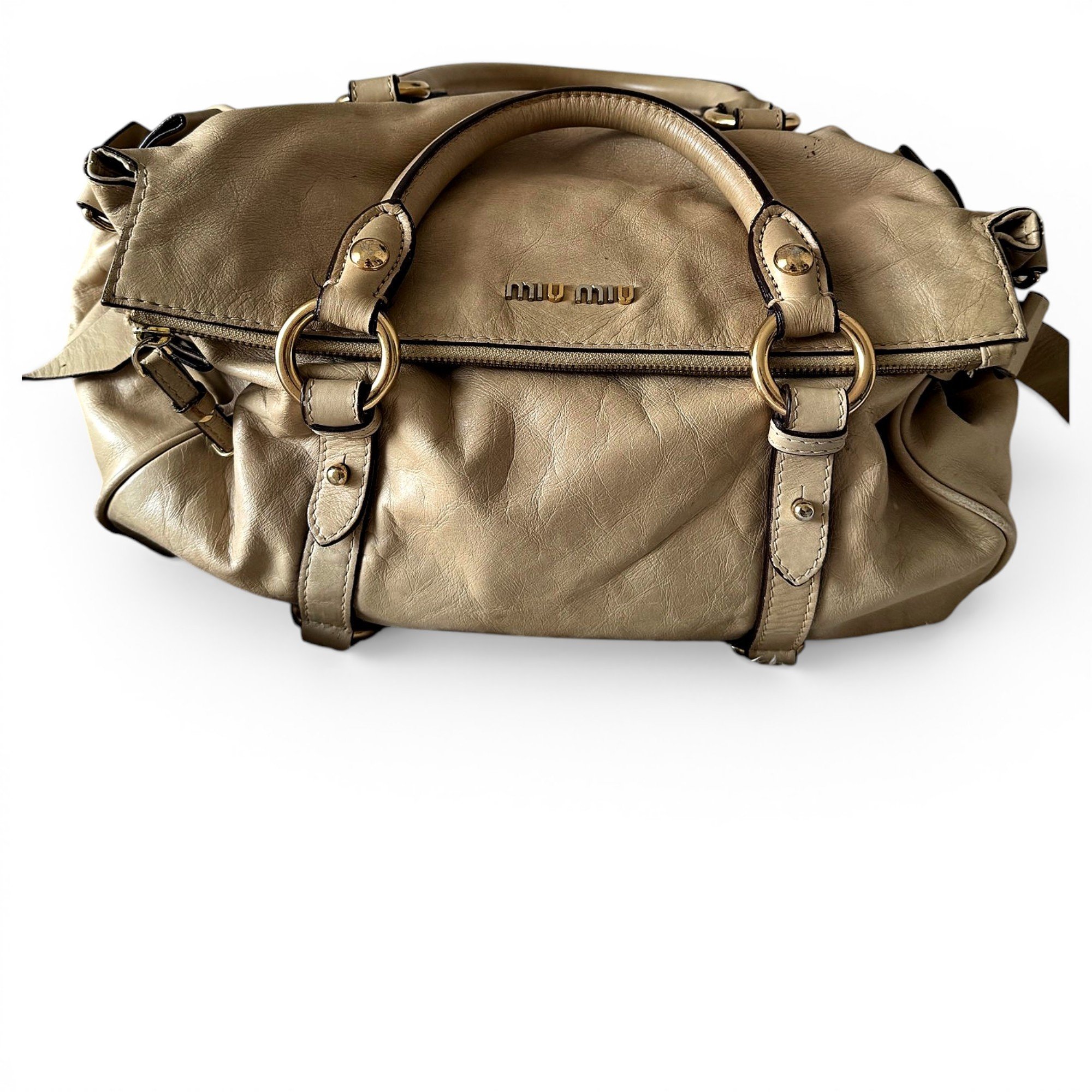 Bow bag leather handbag