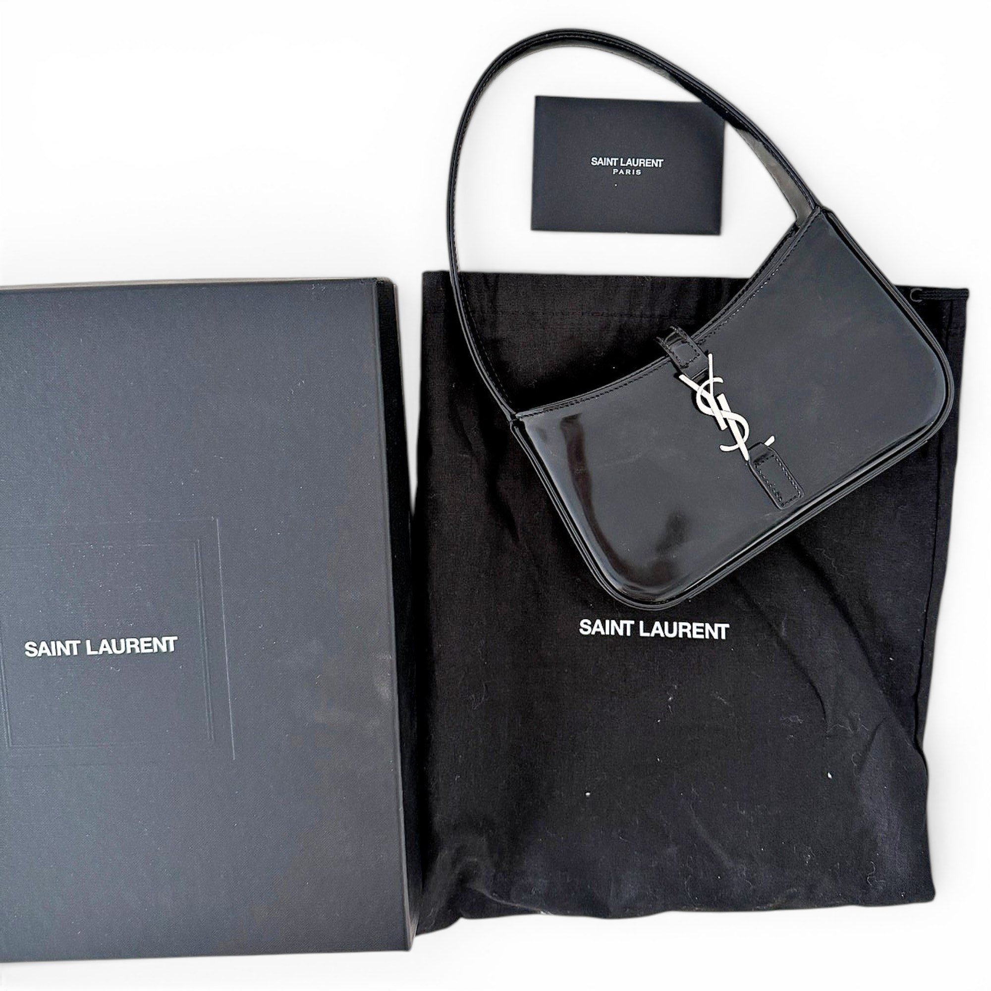 Patent leather handbag