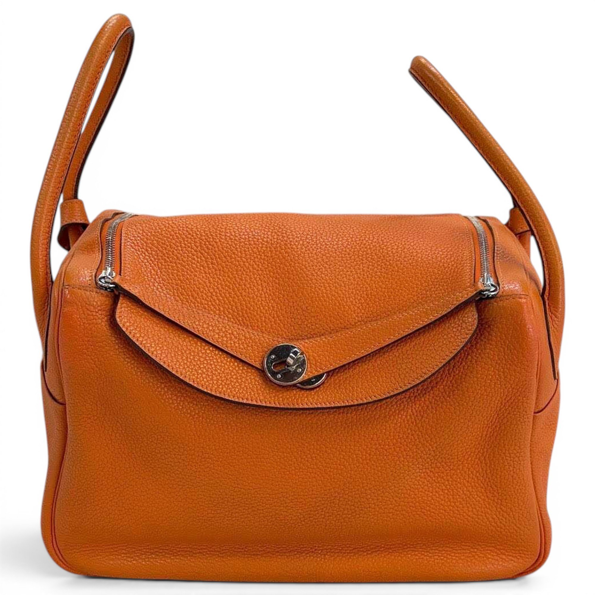 Hermes Lindy Handbag Orange 6519