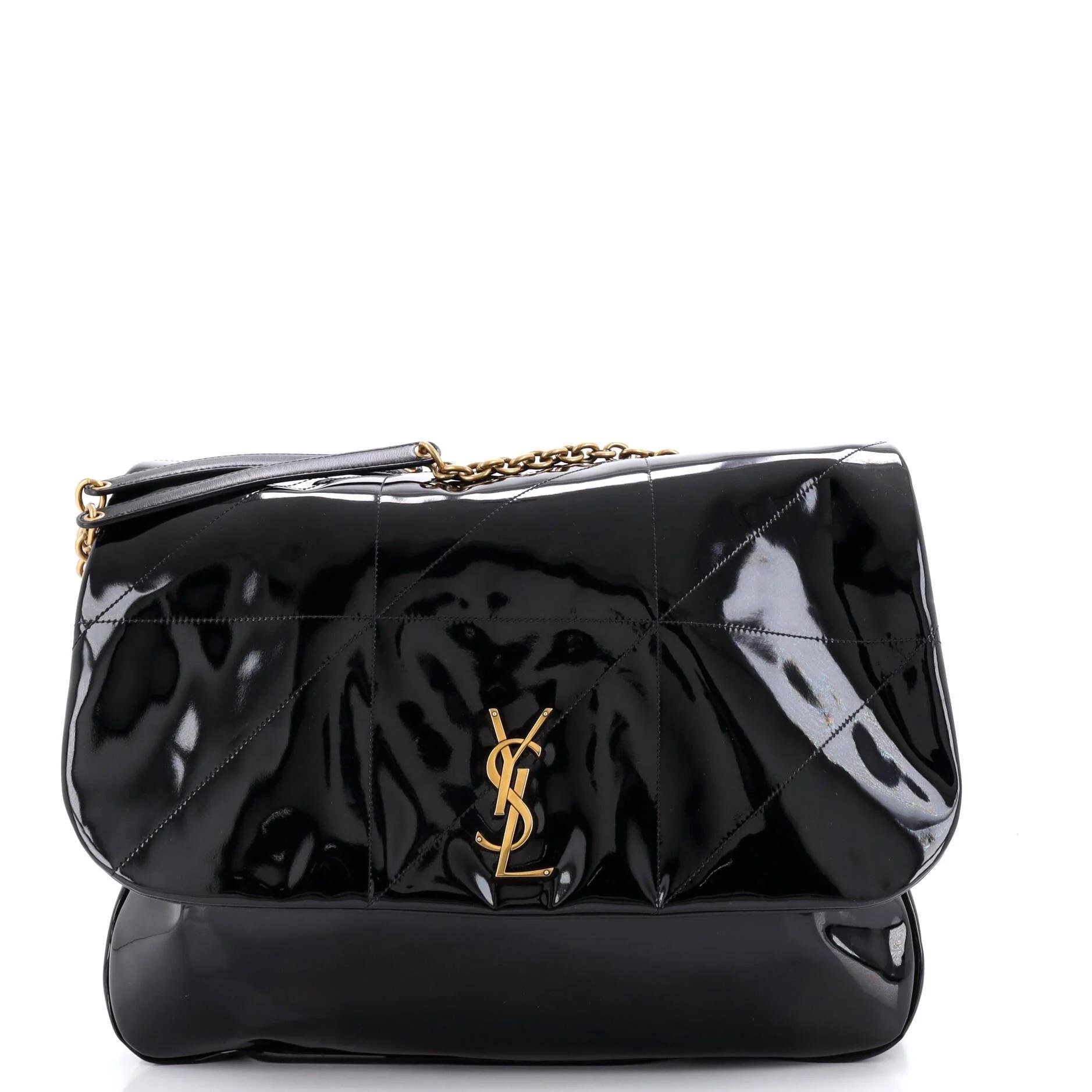 Patent leather handbag