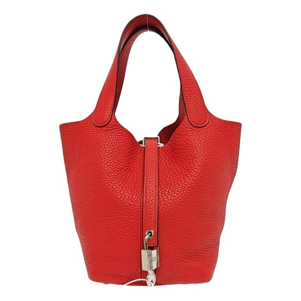 Picotin leather tote