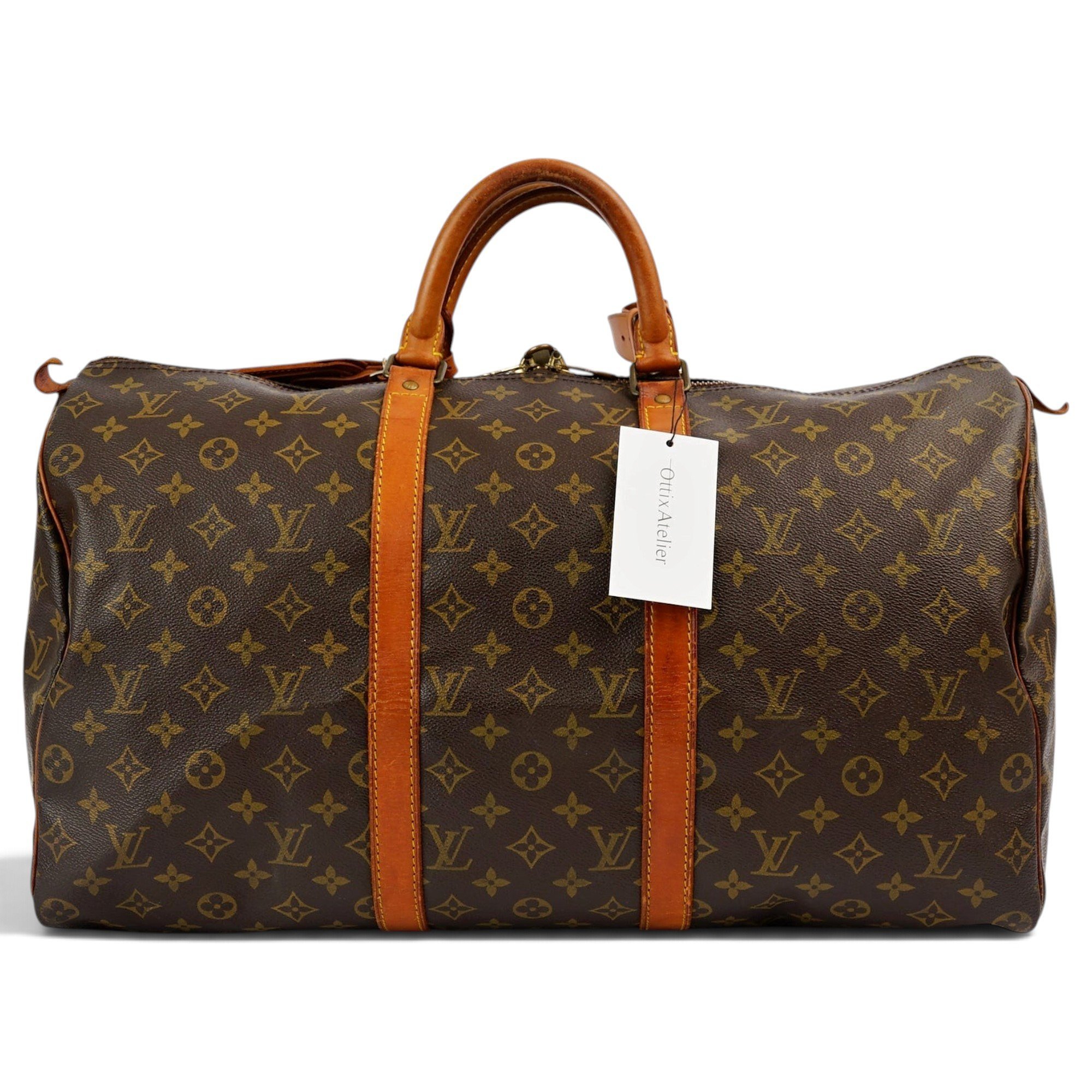 Keepall leather travel bag