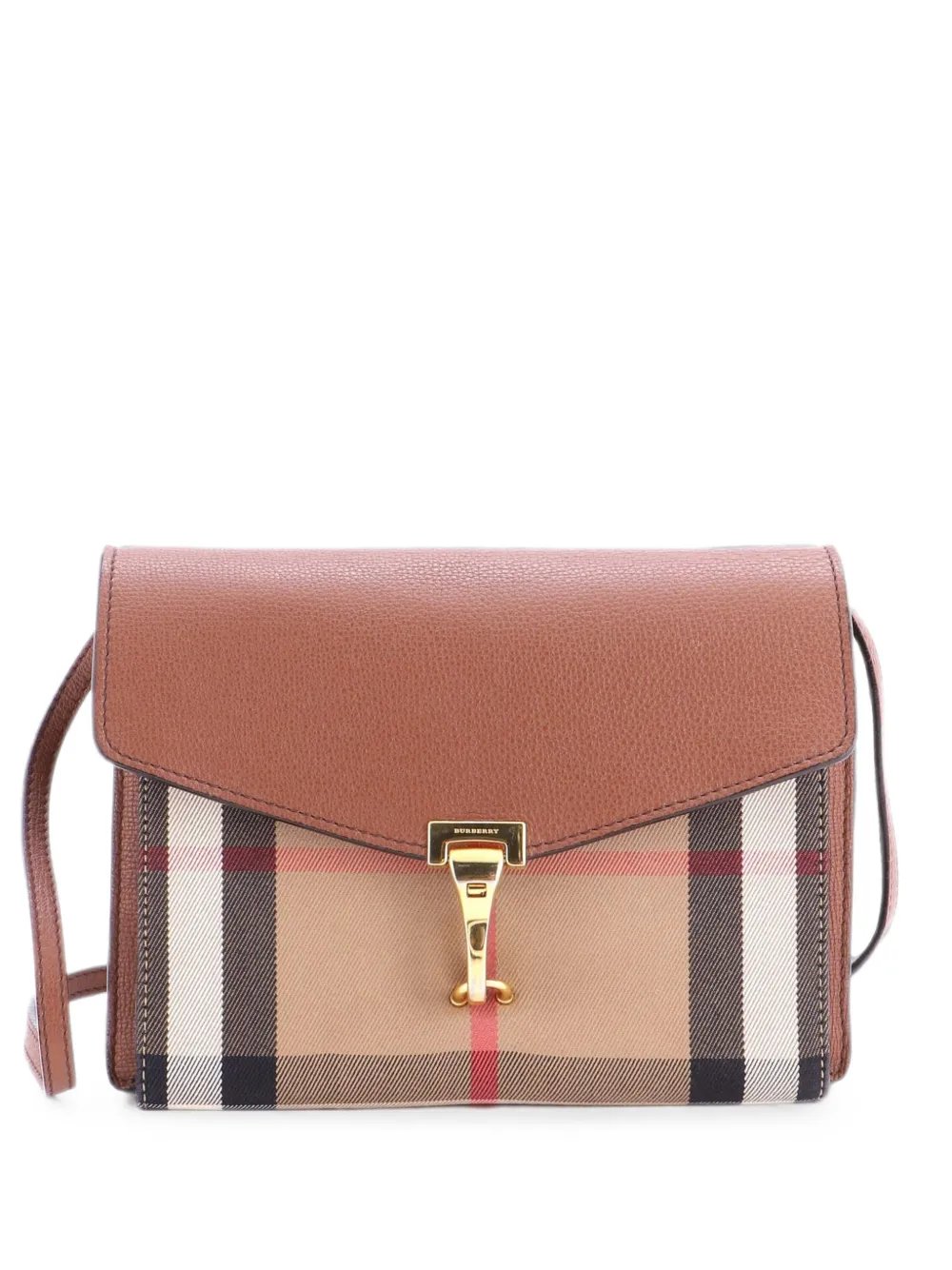 Macken Crossbody Bag Leather and House Check Canvas Baby shoulder bag