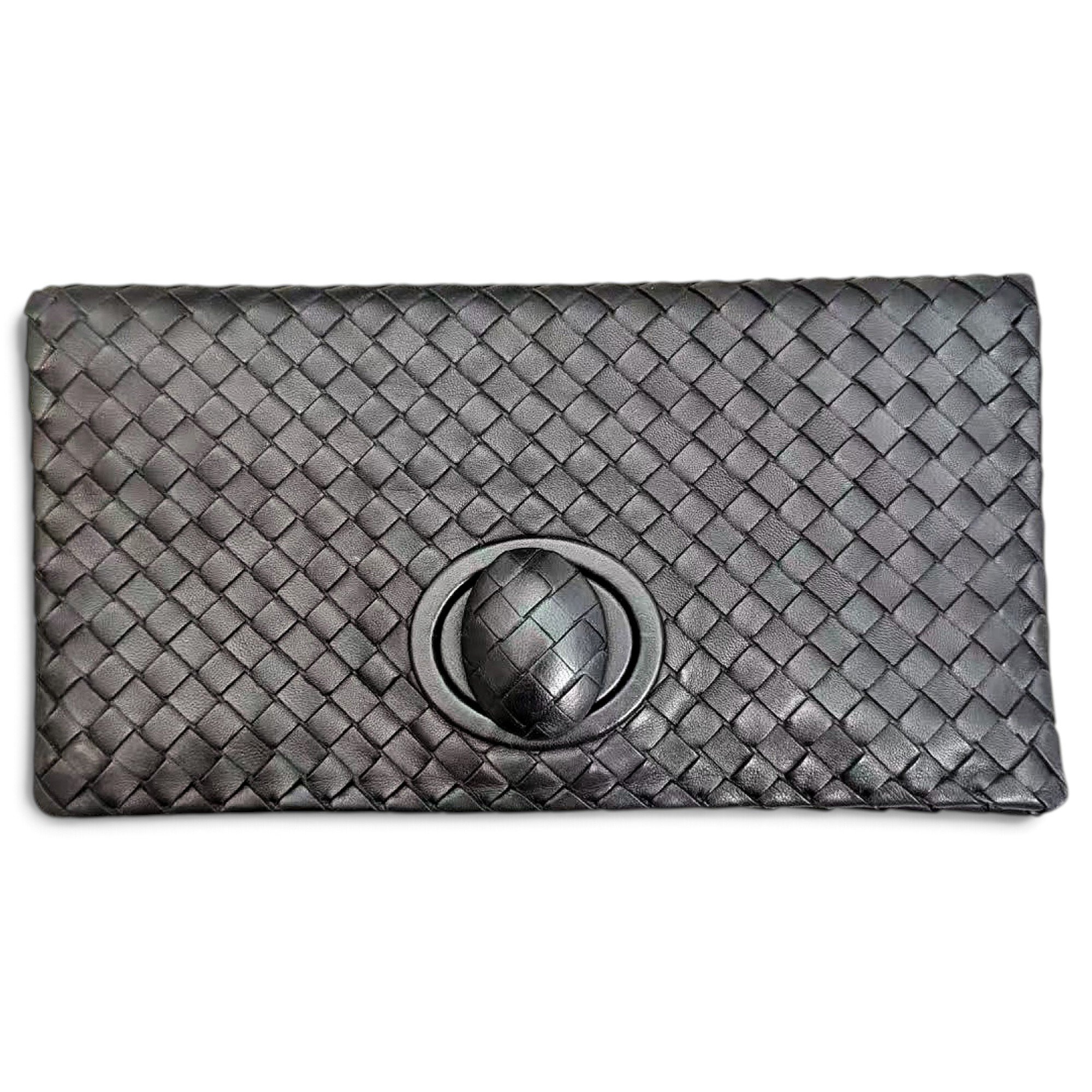 Leather clutch bag