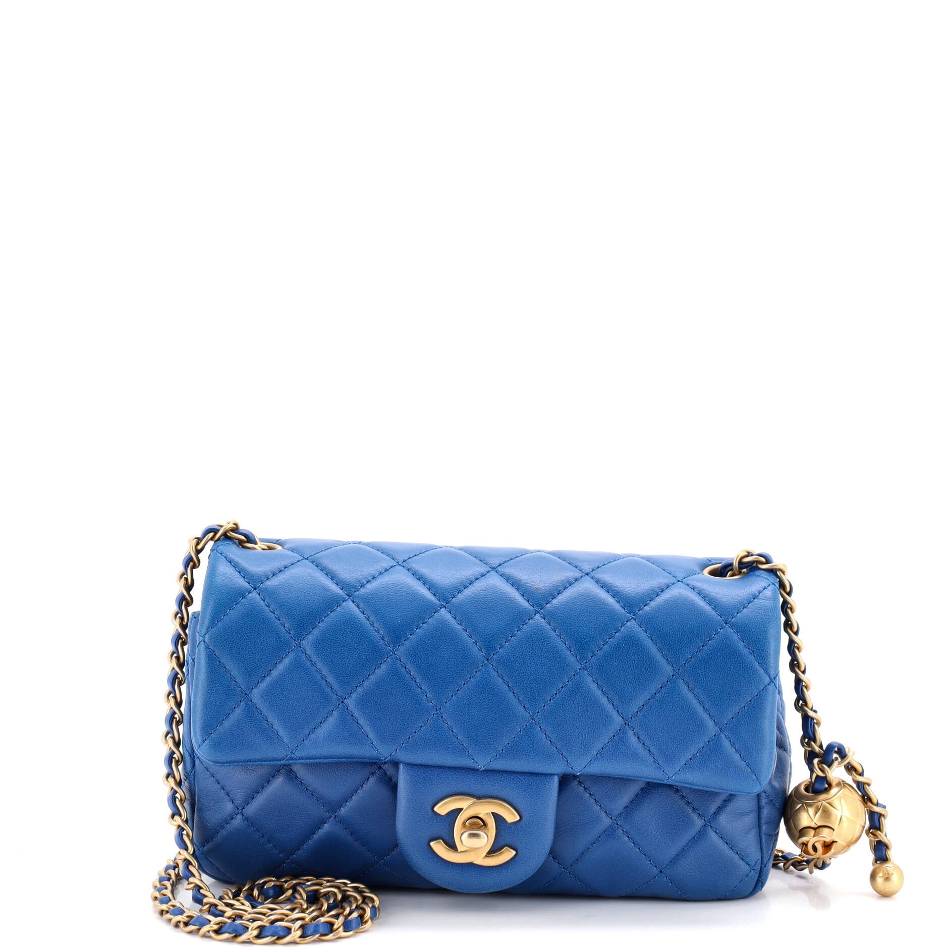 Pearl Crush Flap Bag Quilted Lambskin Mini