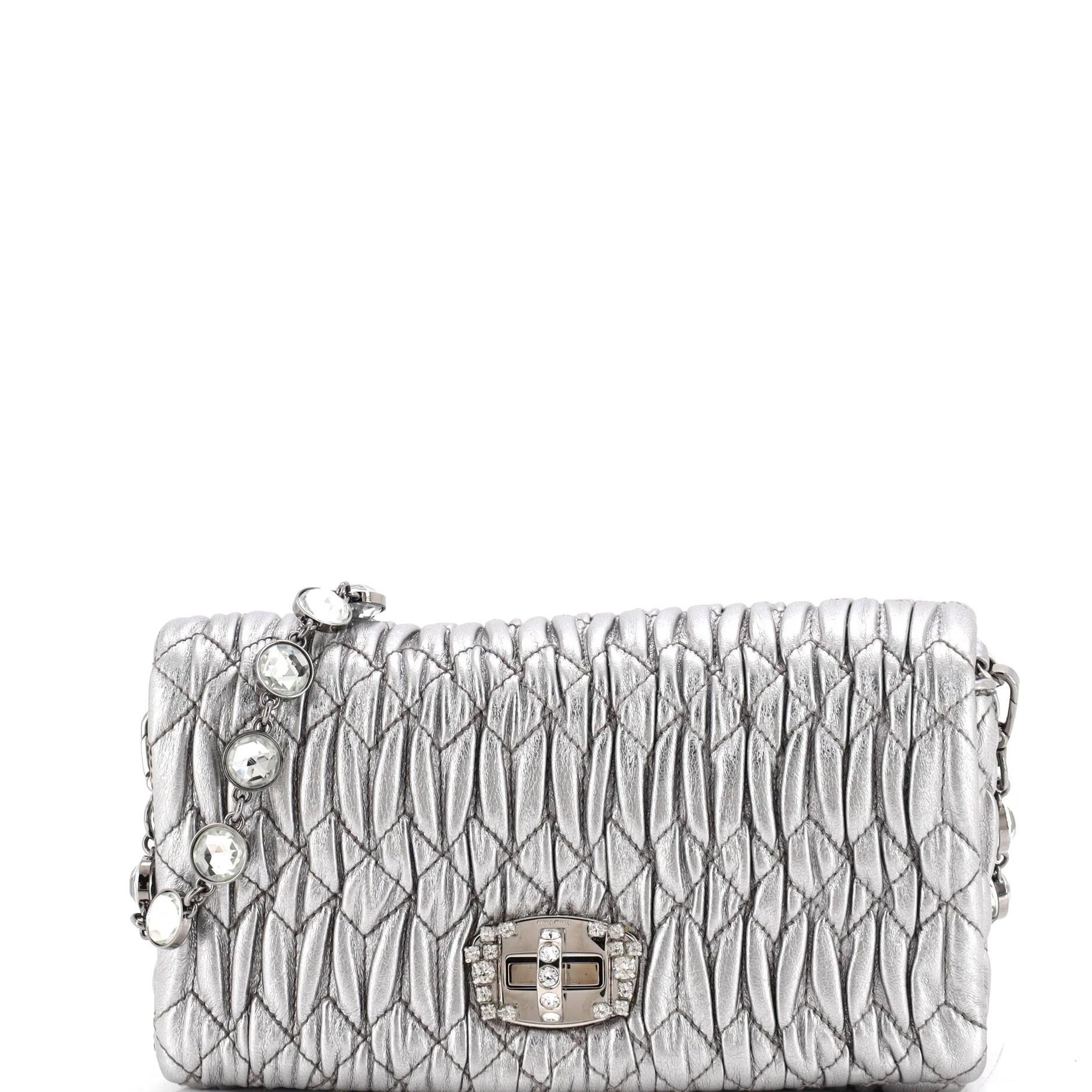 Leather clutch bag
