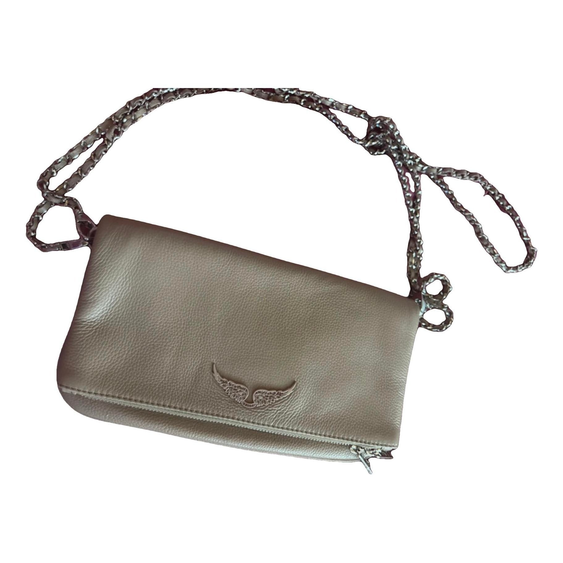 Rock leather clutch bag