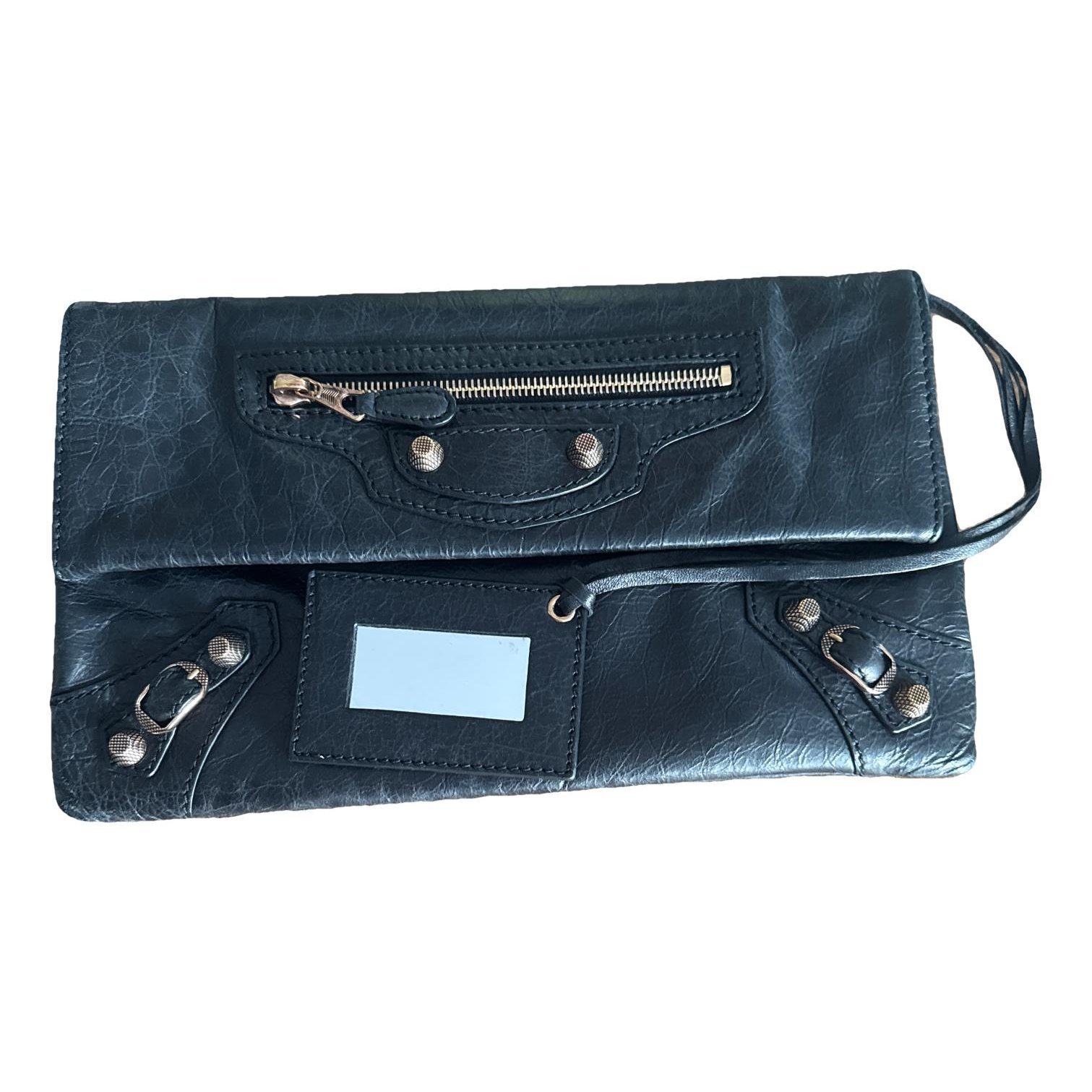 Balenciaga Envelop leather clutch bag