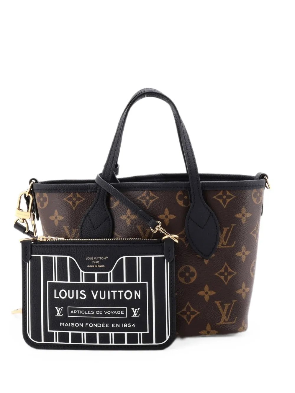 Neverfull Bandouliere Inside Out Monogram Canvas and Leather BB tote bag
