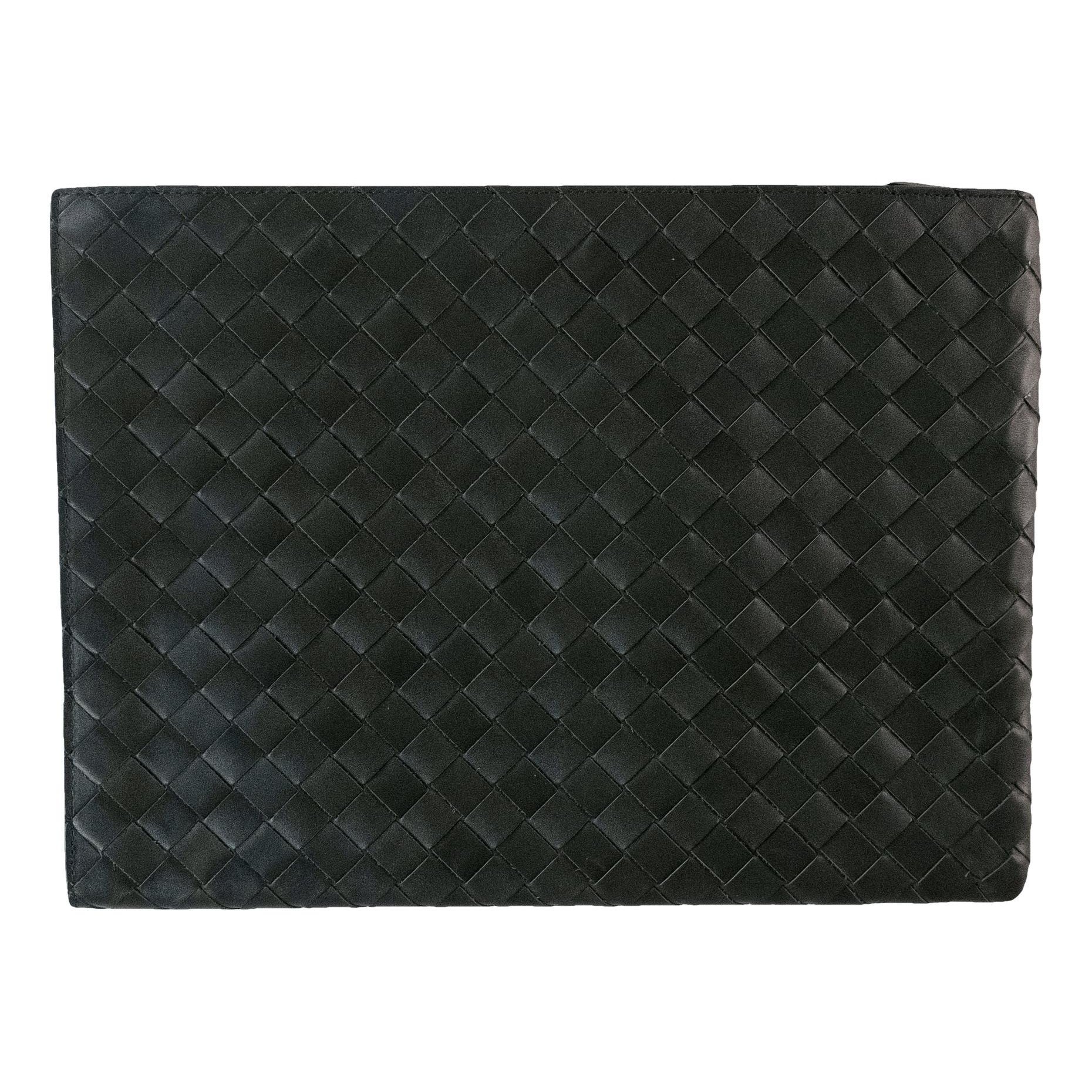Leather clutch bag