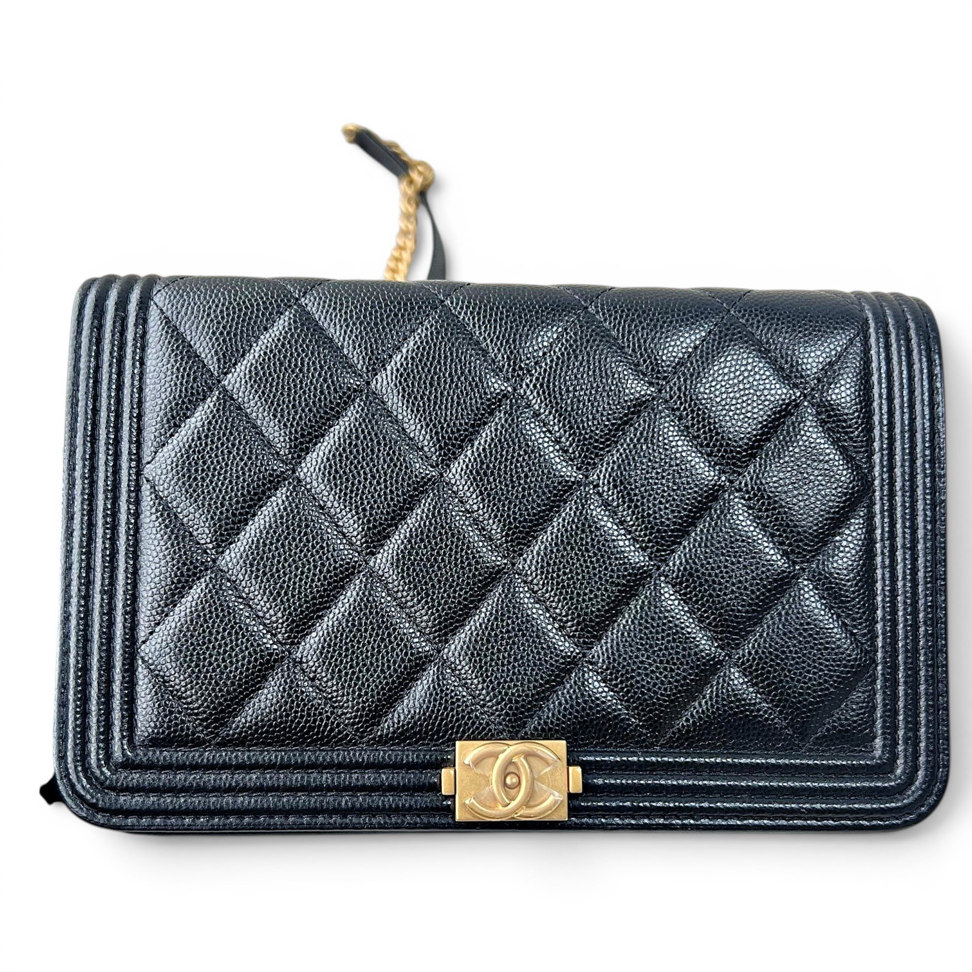 Wallet On Chain Boy leather mini bag