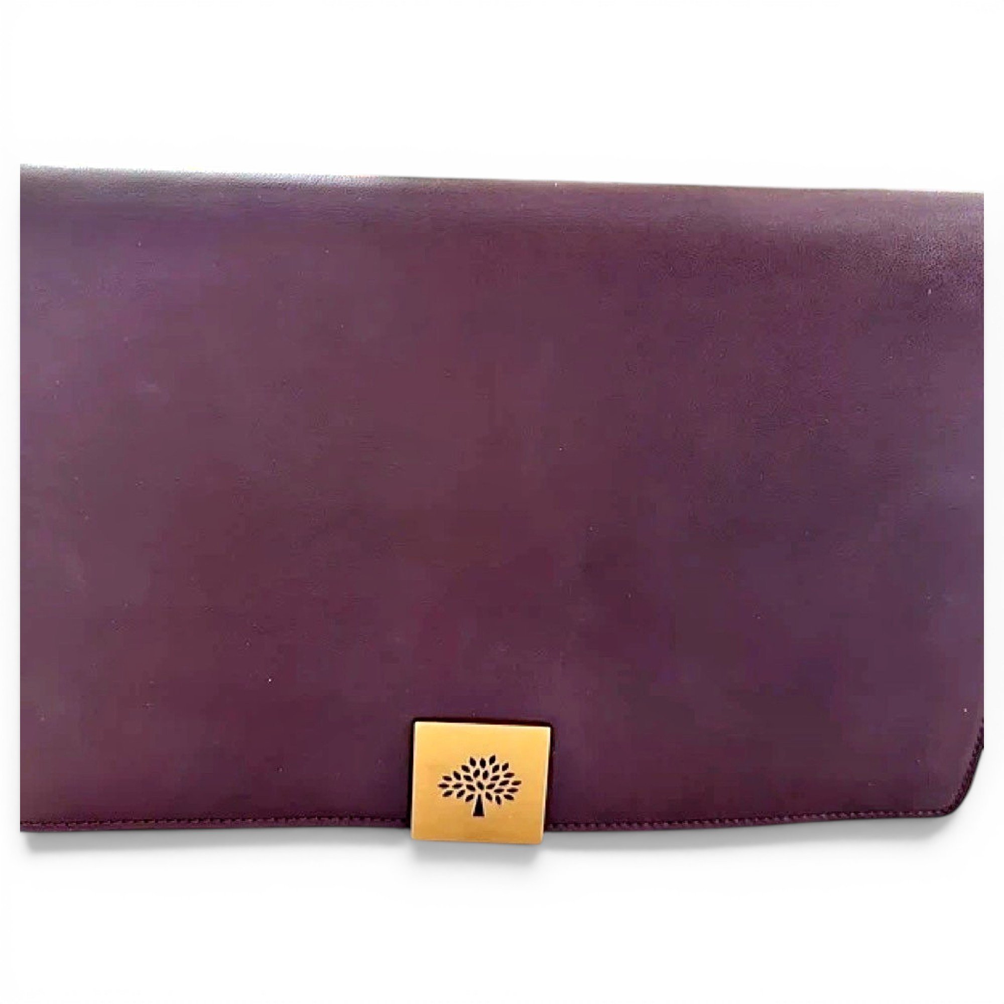 Leather clutch bag