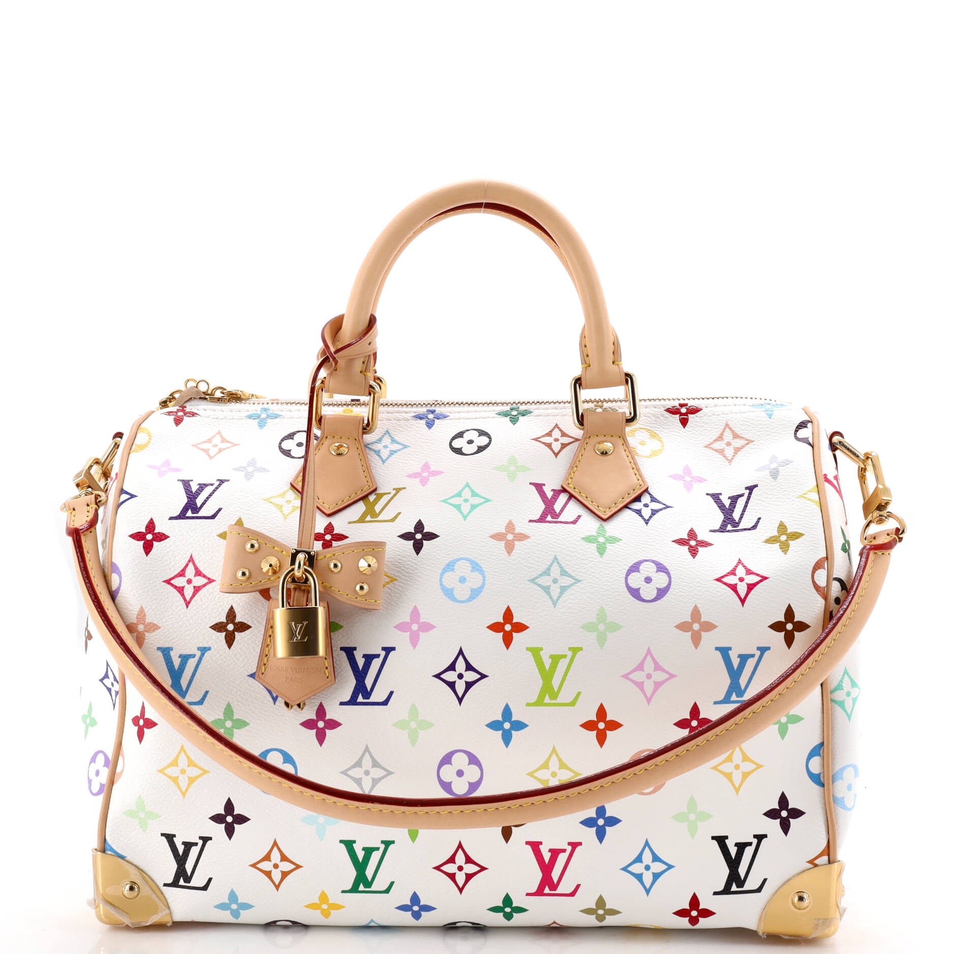 x Takashi Murakami Speedy Soft Bandouliere Bag Monogram Multicolor 30