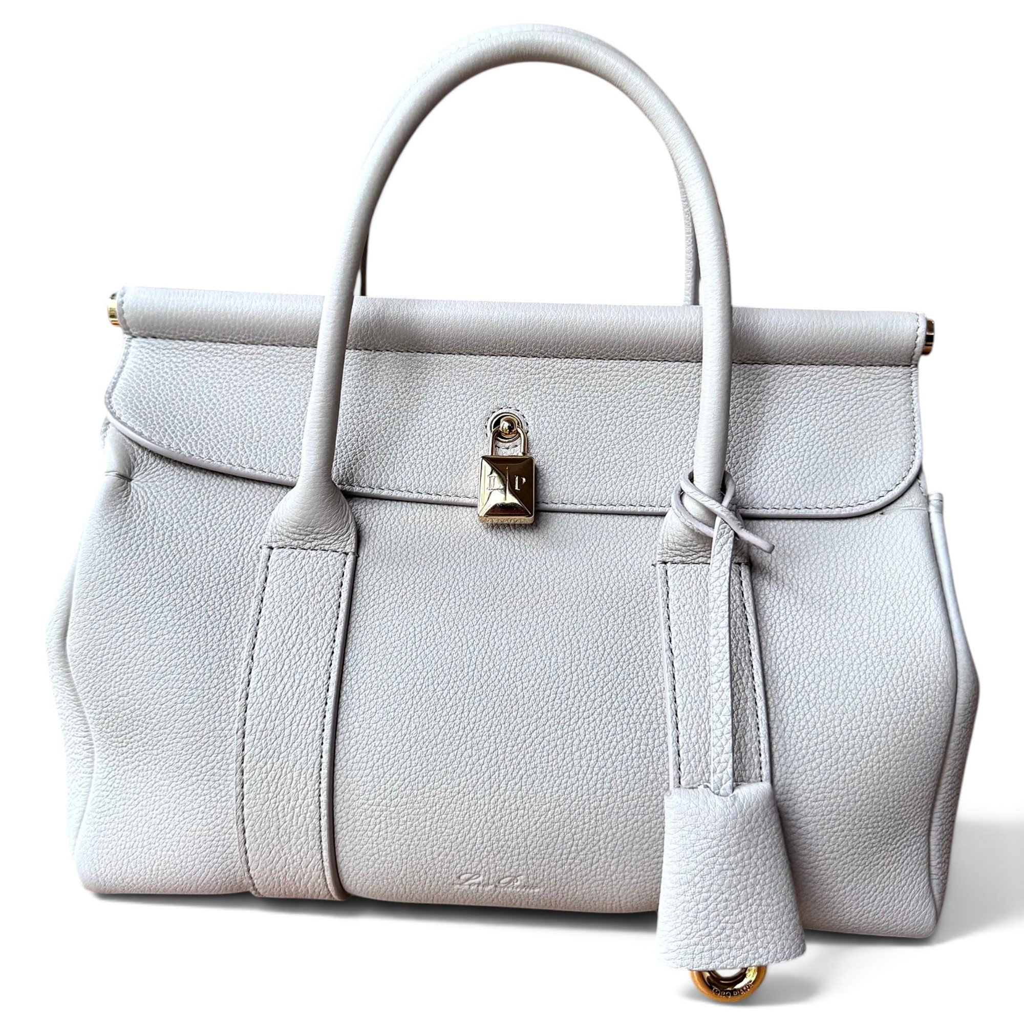 Loom leather handbag