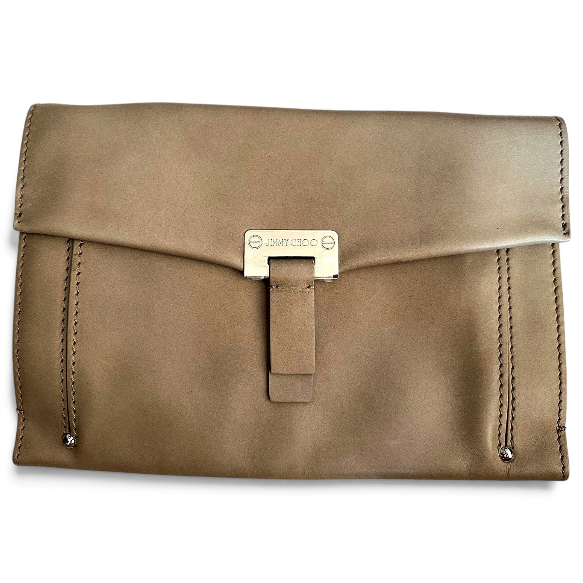 Leather clutch bag