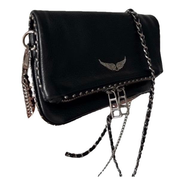 Rock leather clutch bag