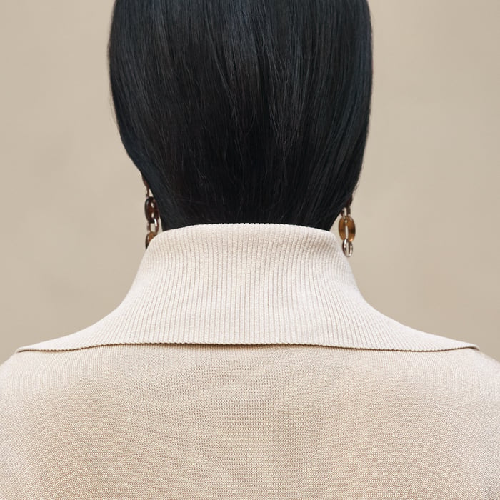 Blanc Nacre "Brides De Gala" Short Zipped Jacket