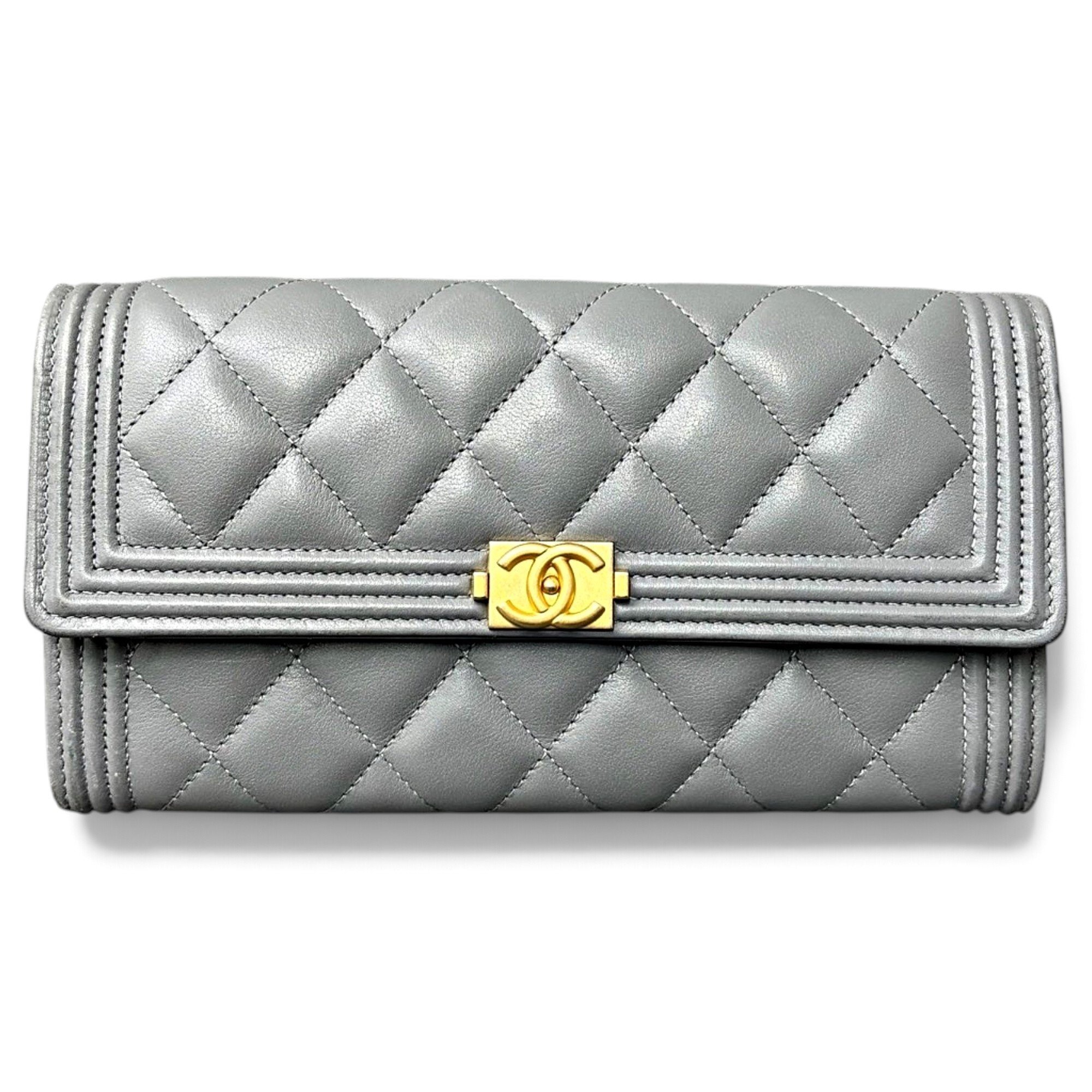 Boy leather clutch bag