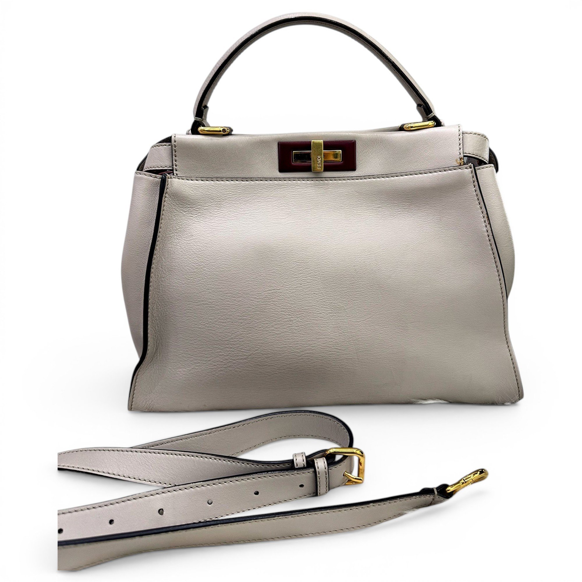 Peekaboo leather handbag