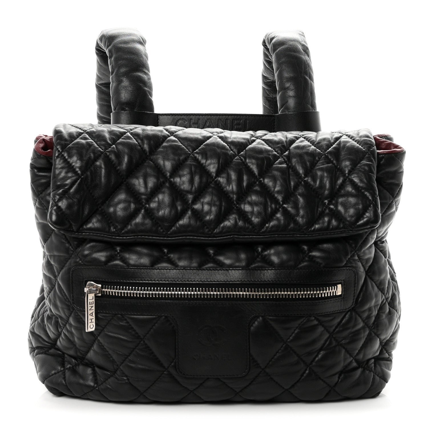 Chanel Lambskin Quilted Coco Cocoon Backpack Black