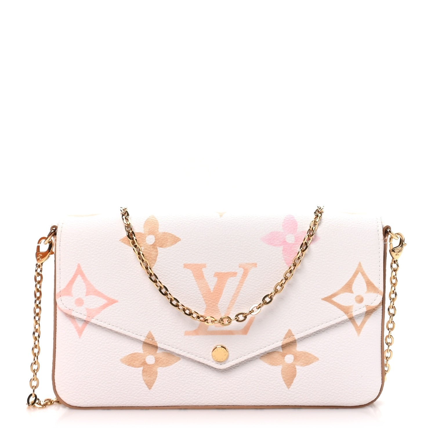 Louis Vuitton Monogram Giant By The Pool 2.0 Felicie Pochette Chain Wallet Beige
