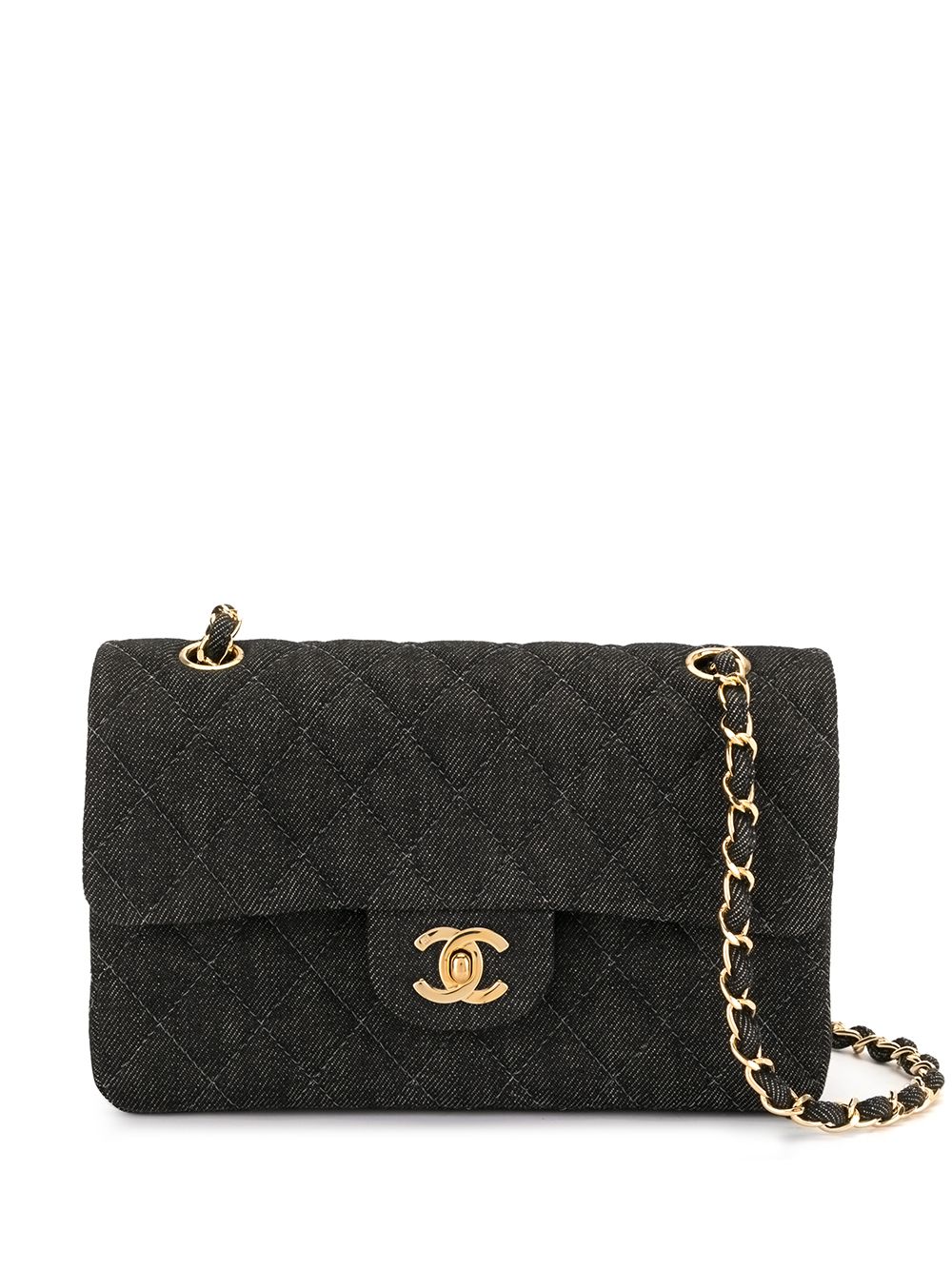 double flap shoulder bag