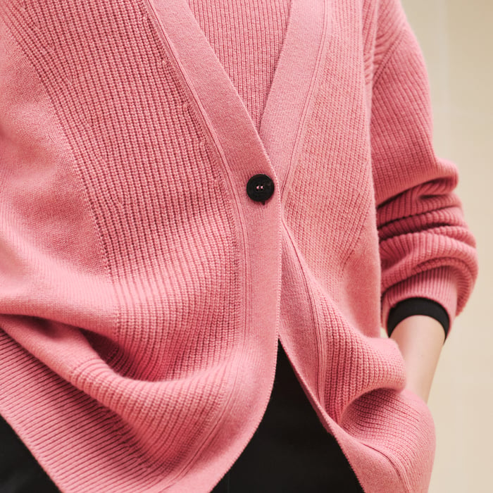 Rose Incarnat Long Cardigan
