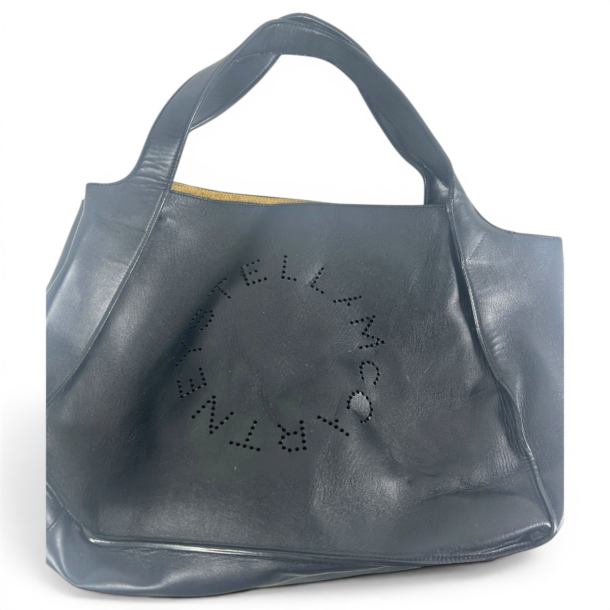Logo vegan leather handbag