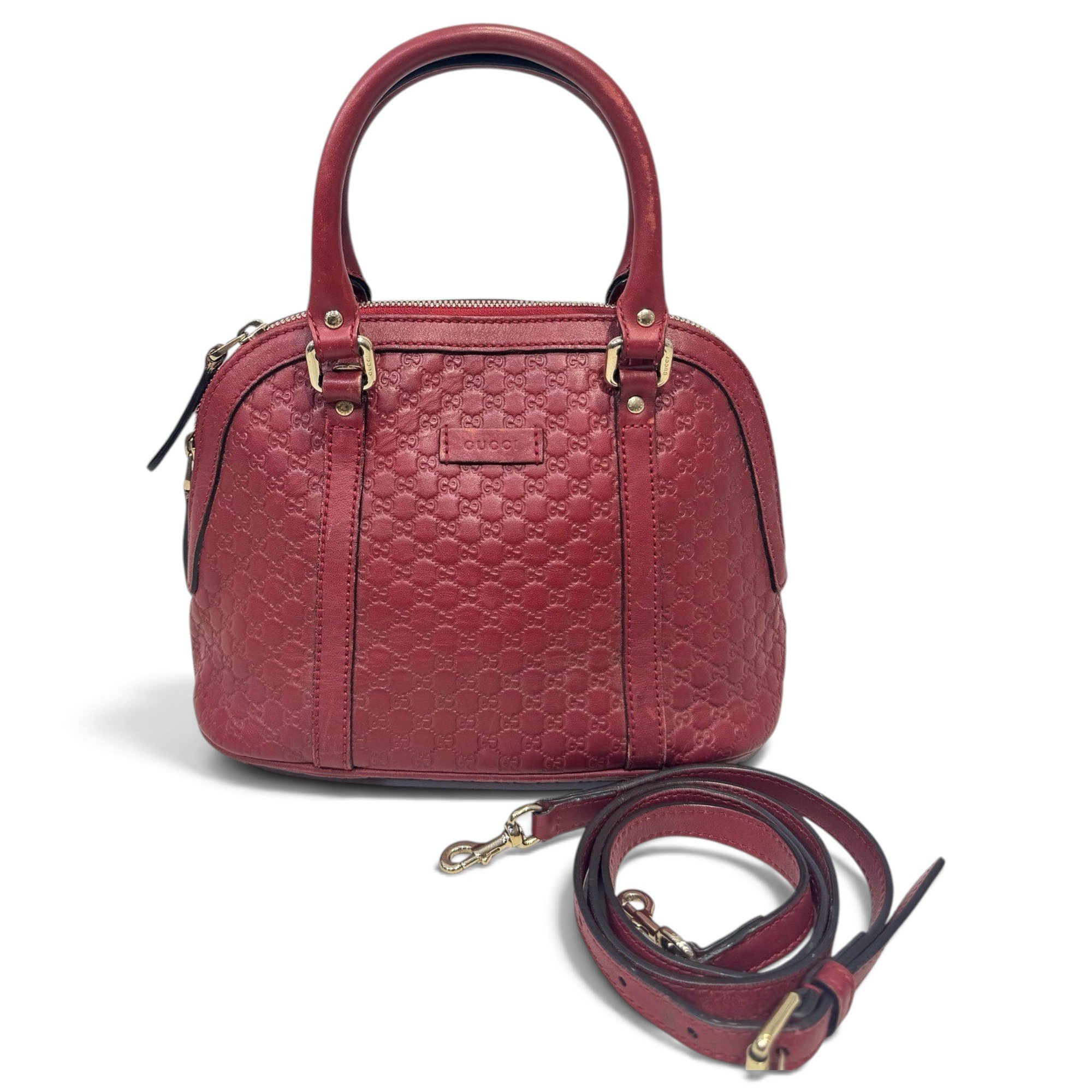 Dôme leather handbag