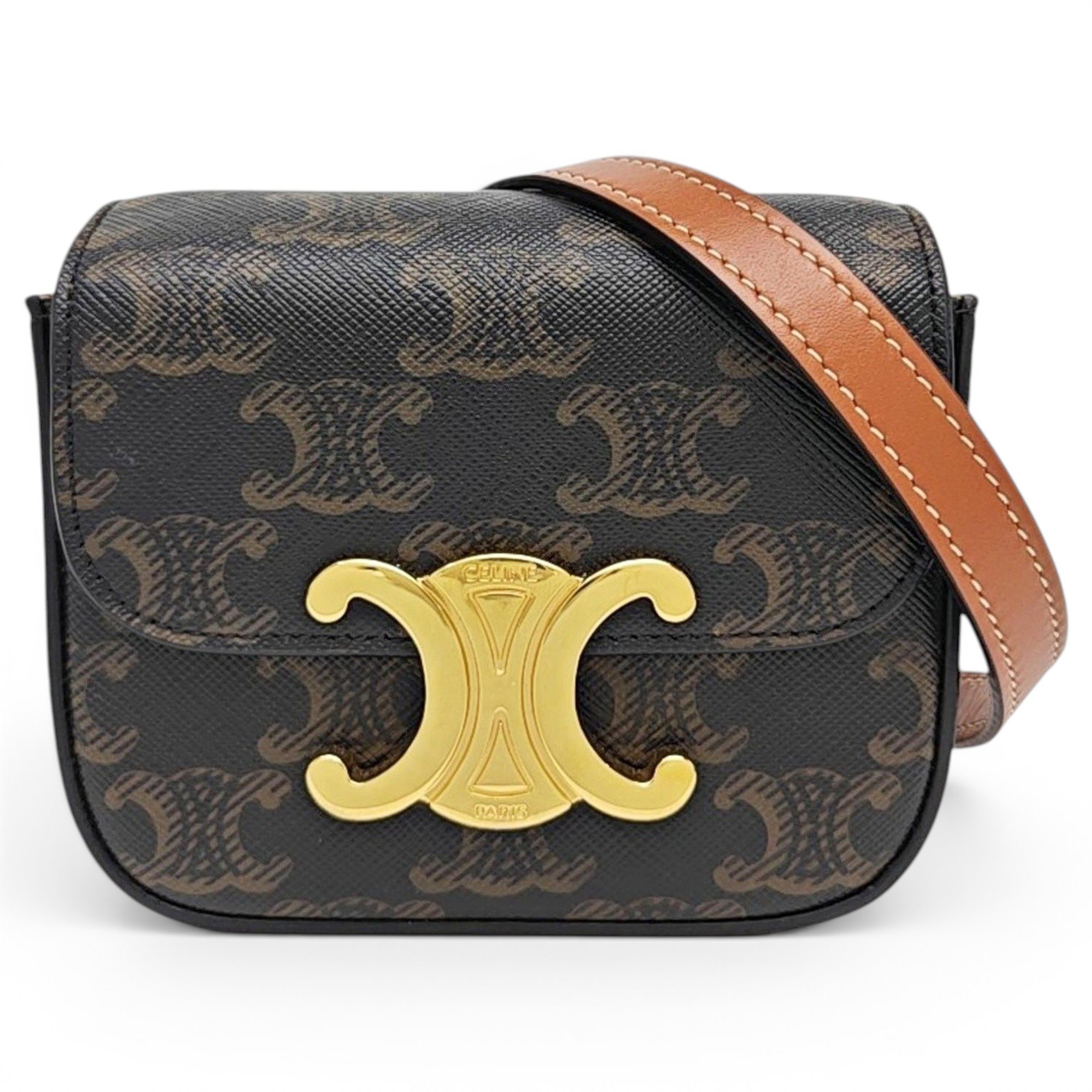 Triomphe leather handbag